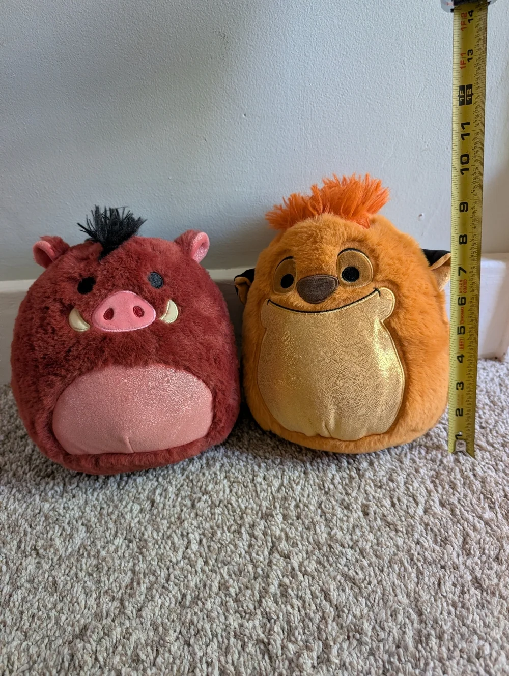 Fuzzamallows Timon And Pumbaa The Lion‎ King Lot Of 2 Plush Stuffed Animal Toys